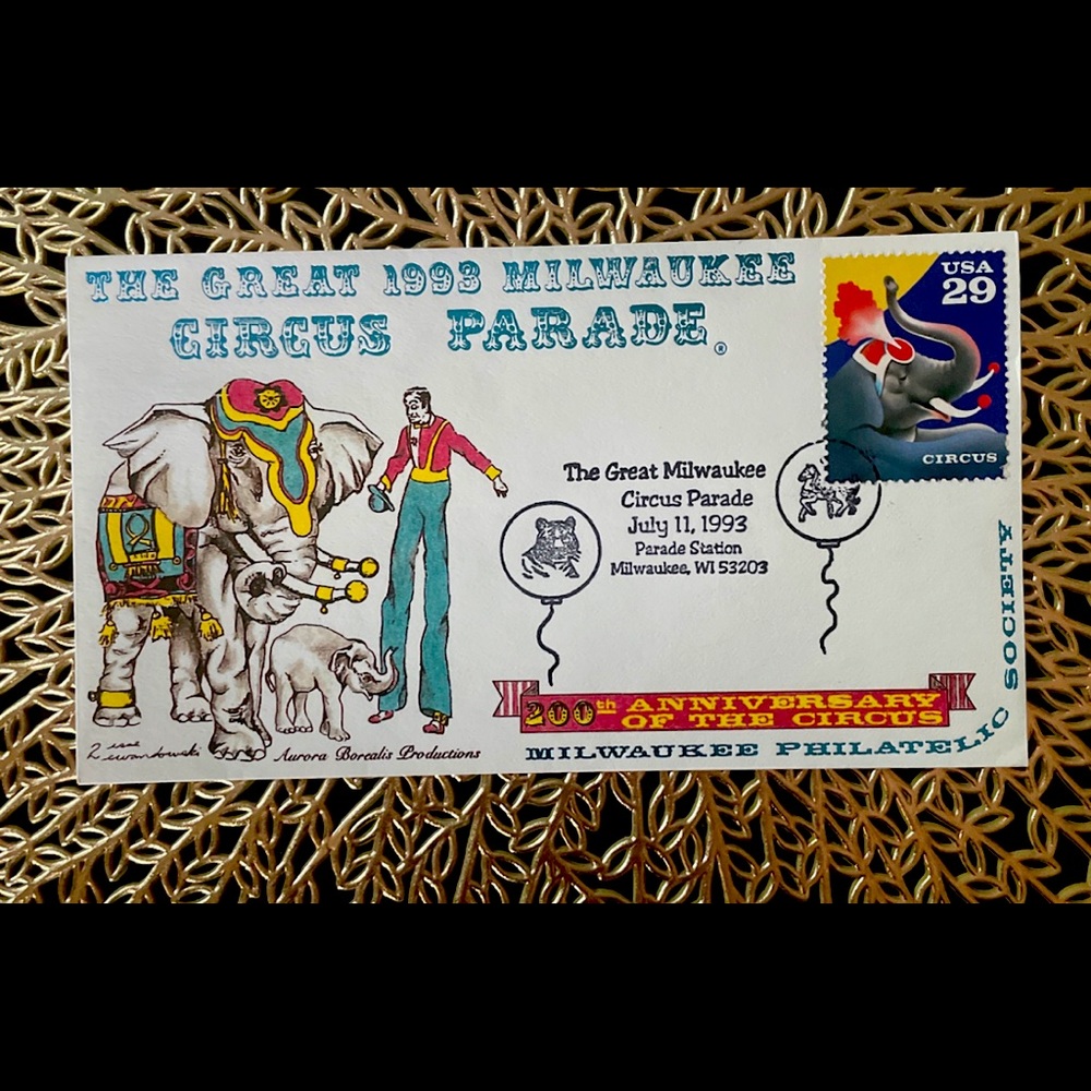 1993 Milwaukee Circus Parade 200th Anniversary Souvenir Envelope